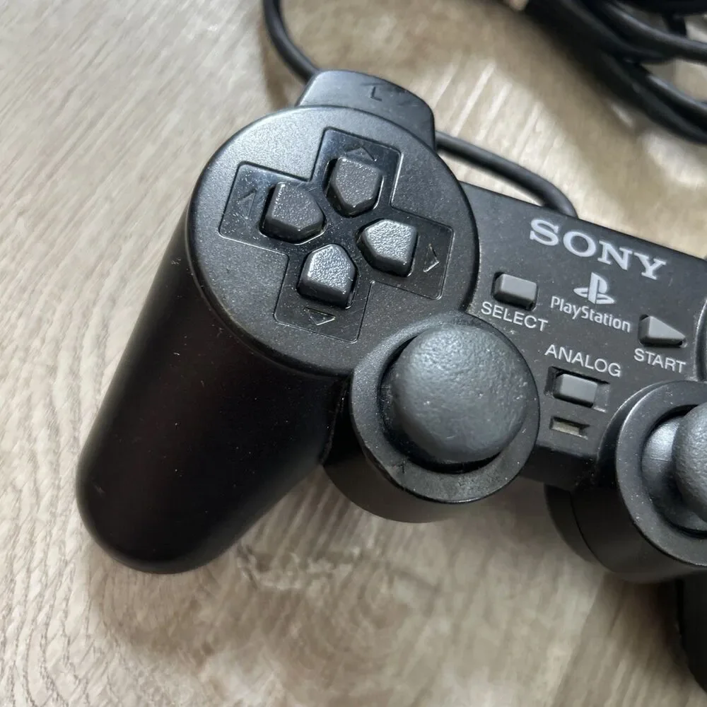 Sony PlayStation 2 DualShock 2 Controller Wired SCPH-10010 Black OEM Tested READ